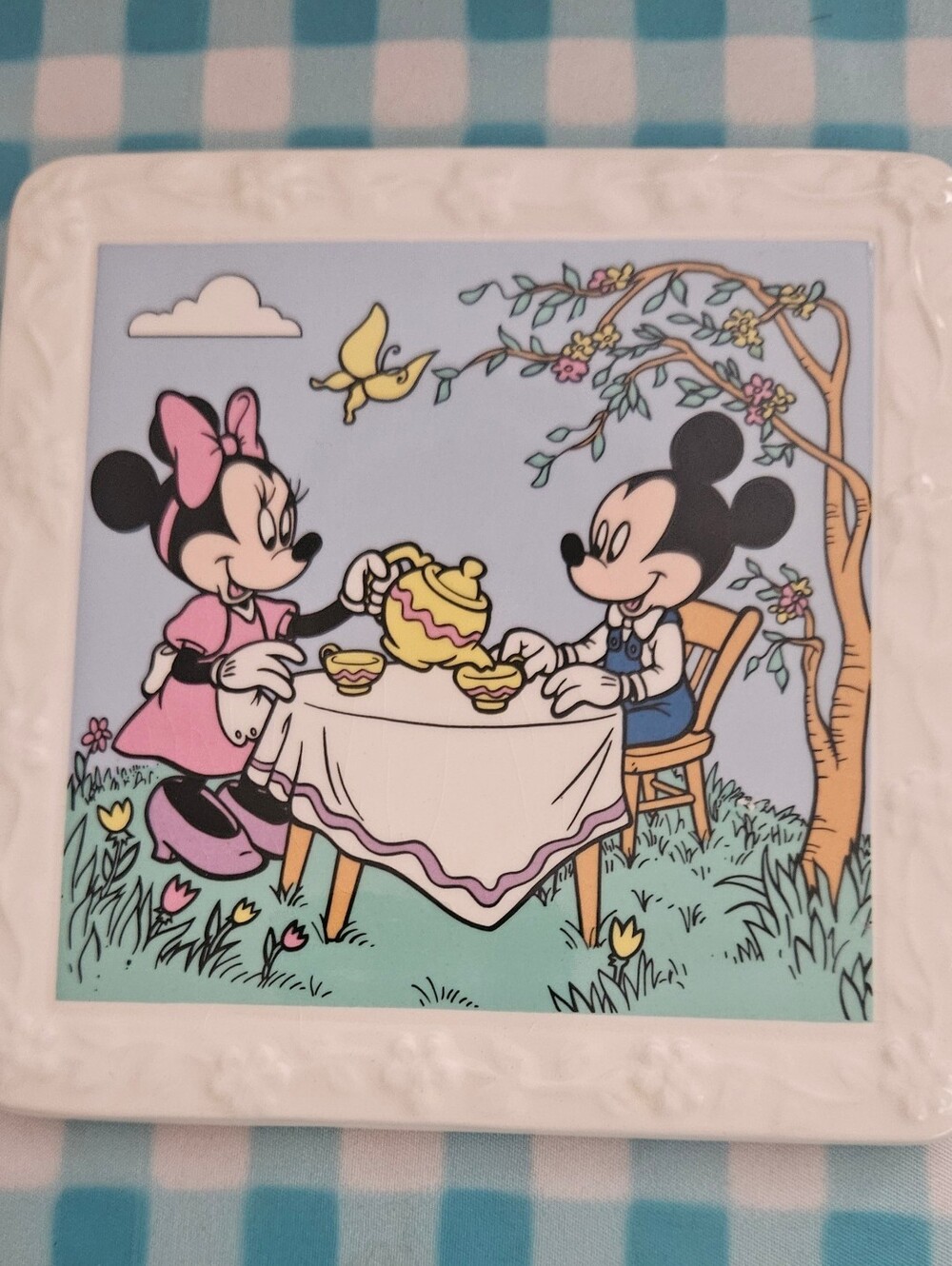 Disney Trivet Wall Plate feat. Mickey Mouse, Minnie Mouse #Vintage